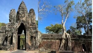 Angkor Thom Gateway and Ta Prohm Tree Strangled