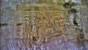 Bas relief - Procession of King Suryavarman II
