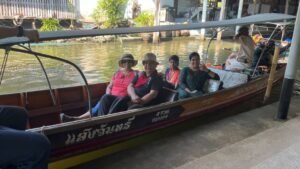 At Boat Station to Get to Floating Market