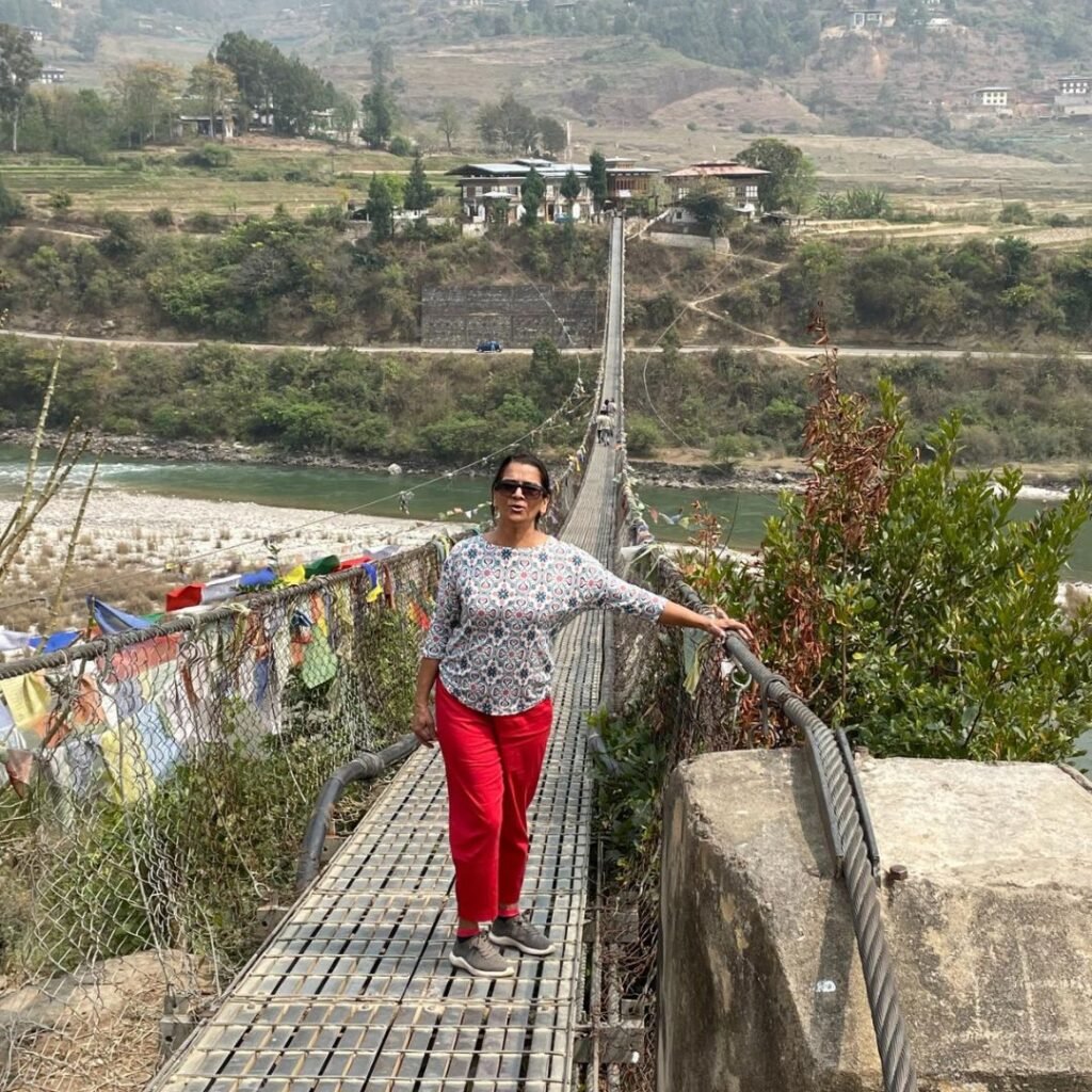 Bhutan Travelogue Punakha Hanging Bridge Jayanthi Chandrasekaran