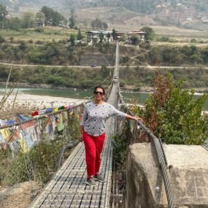 Bhutan Travelogue Punakha Hanging Bridge Jayanthi Chandrasekaran