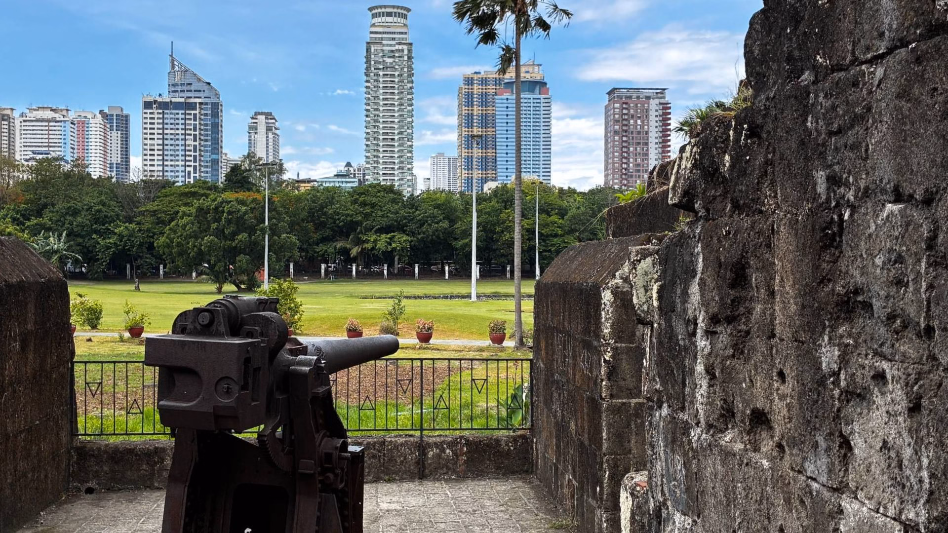View of Modern Manila from Intramuros - Echoes of Stones Travelogue