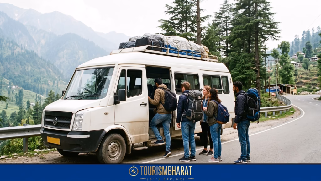 Group travelers on a fixed-departure weekend tour in India